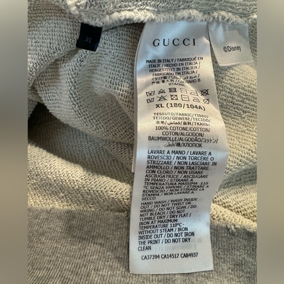 NEW Gucci x Disney Grey Flash Donald Duck Sweatshirt Size XL Crewneck Distressed - Picture 16 of 16